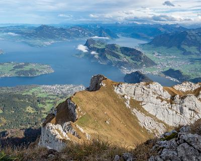 Schweiz_Okt_2019-8 Blick vom Esel auf den Vierwaldstätter See.