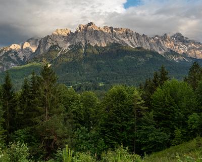 Alpen_Juni_2020-82 Alpenglühen an den Waxensteinen und der Zugspitze