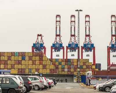 Bild 2011-40  Containerterminal in Bremerhaven. : 2011 - Radtour Werra - Weser