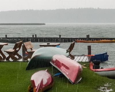 Bild 2013-11  Gerade noch geschafft - Sommergewitter mit viel Regen