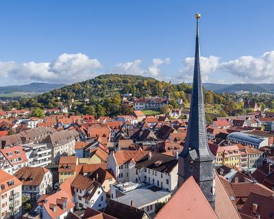 Blick vom Kirchturm 1 : Schmalkalden, Thüringen