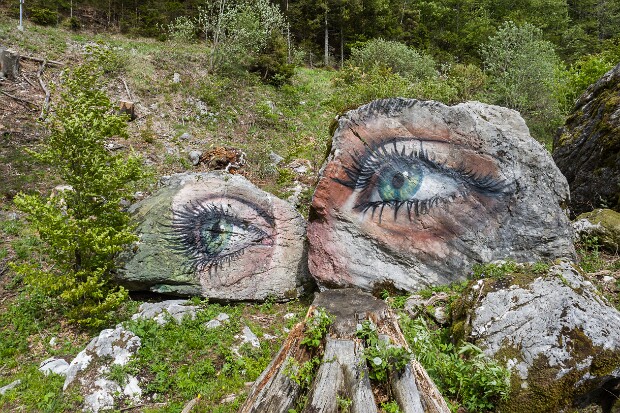 Kunst im Wald bei Zgornja Sorica
